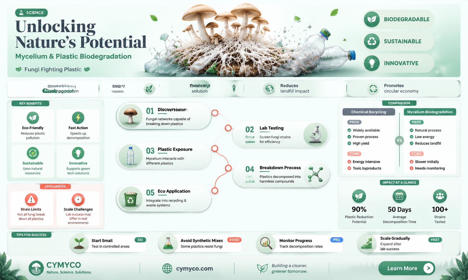 can mycelium break down plactic