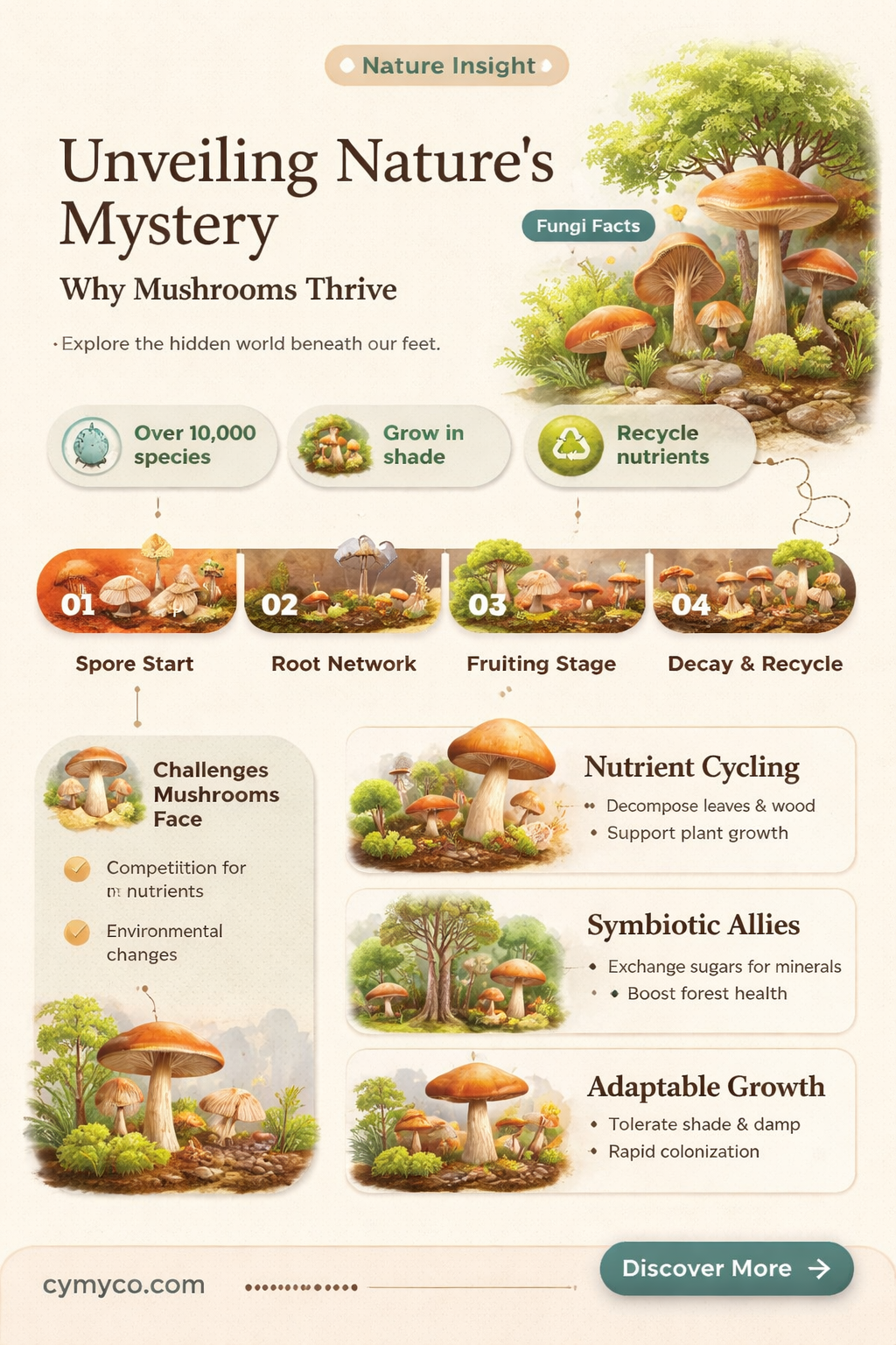 why do mushrooms grow