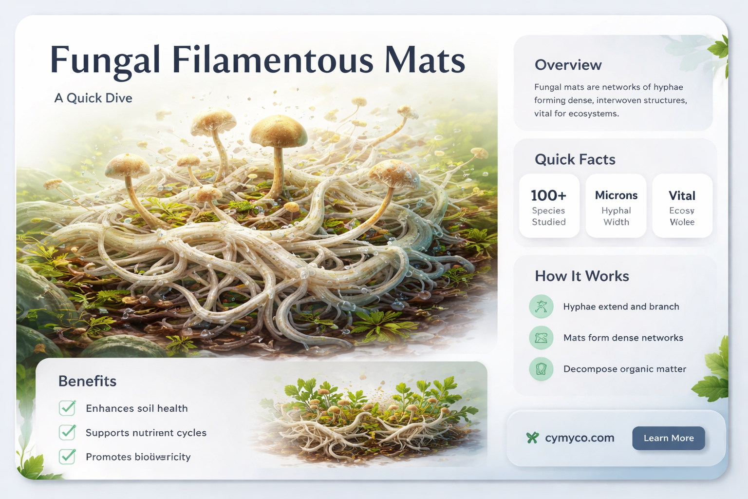 what are the filamentous mats formed by most fungi called