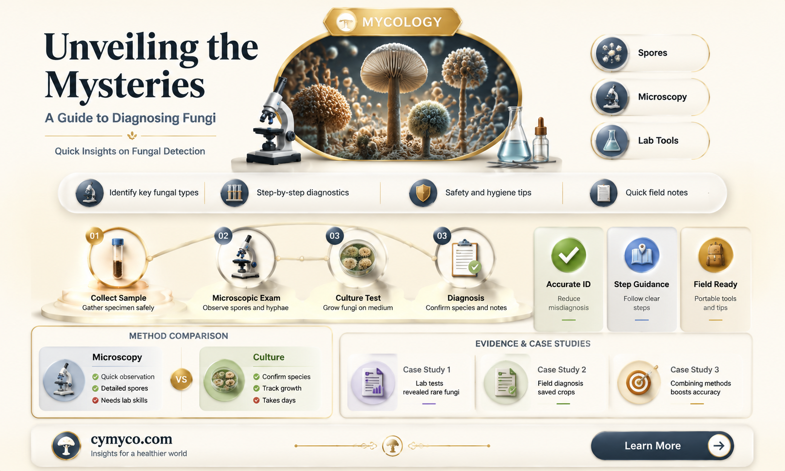 how is fungi diagnosed