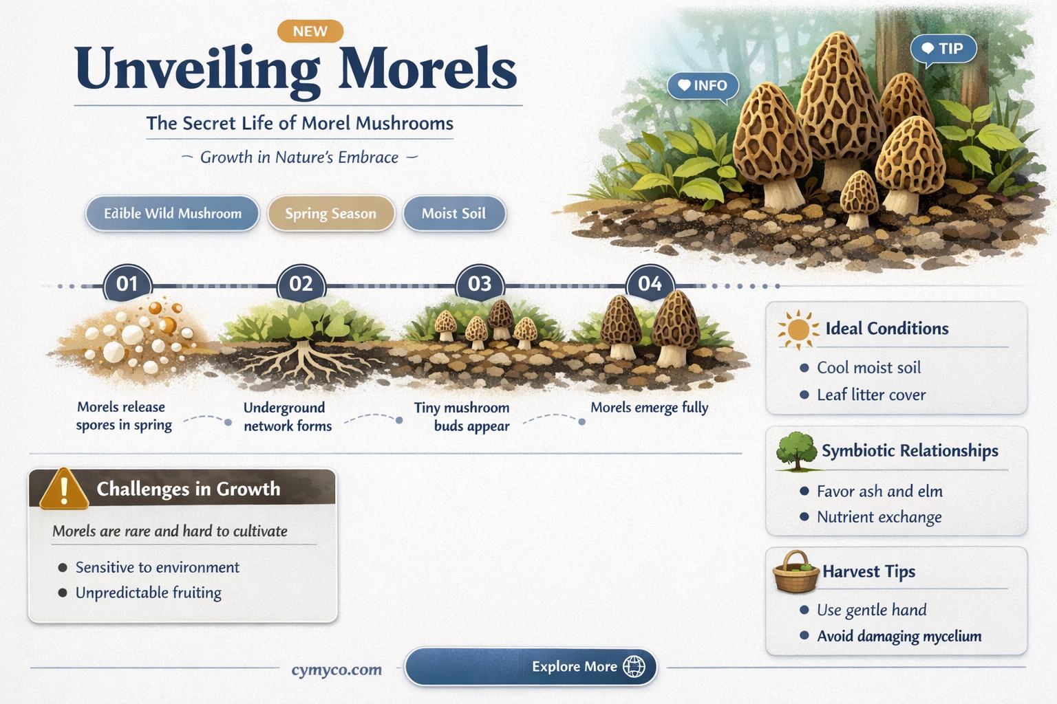 how do morels grow