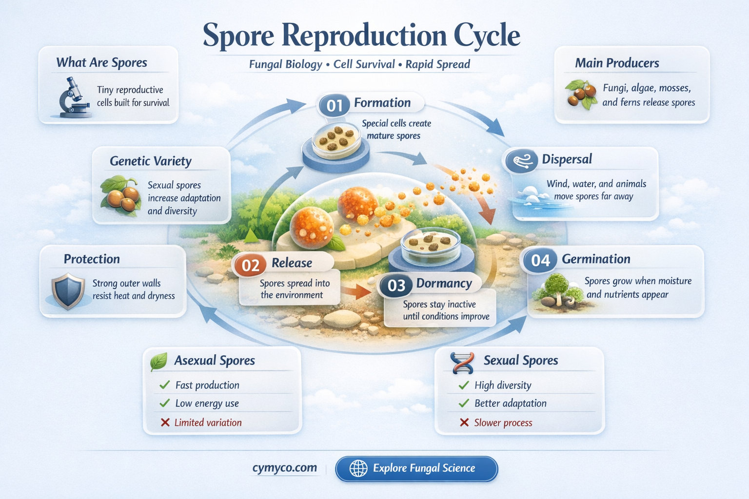 how do spores reproduce