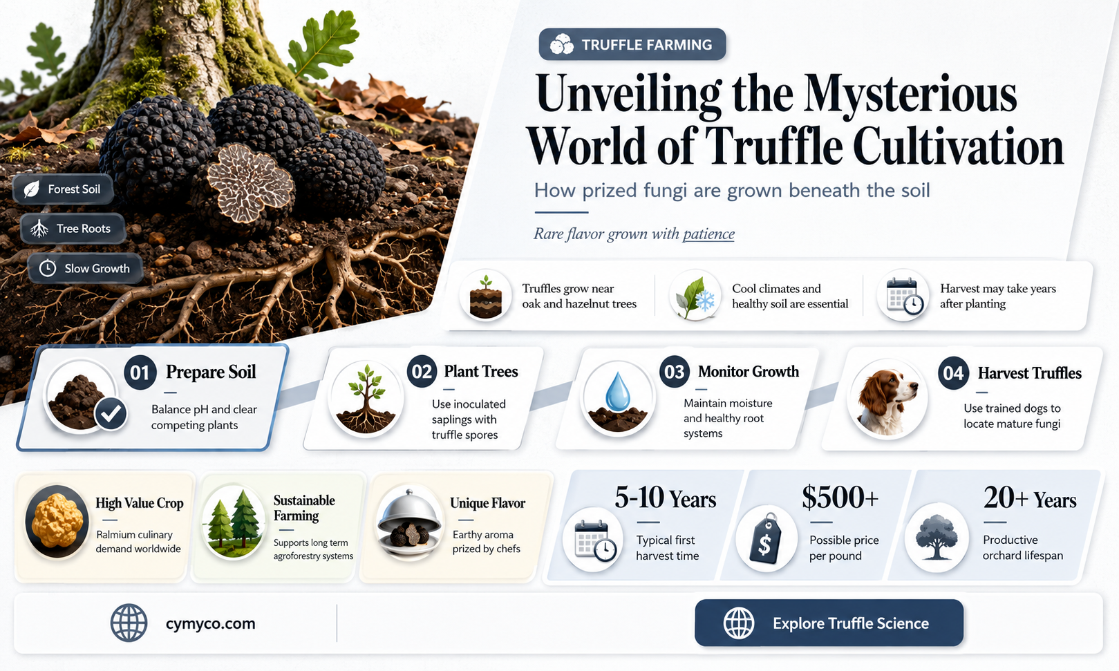 how do truffles grow