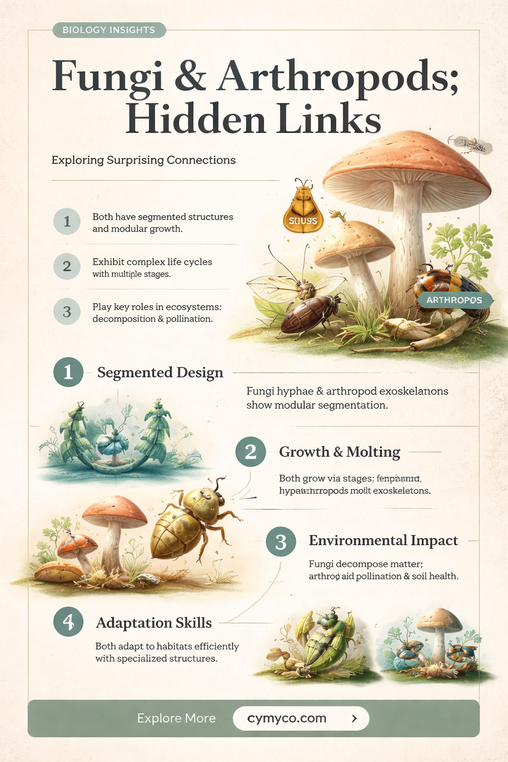 what do fungi and arthropods have in common