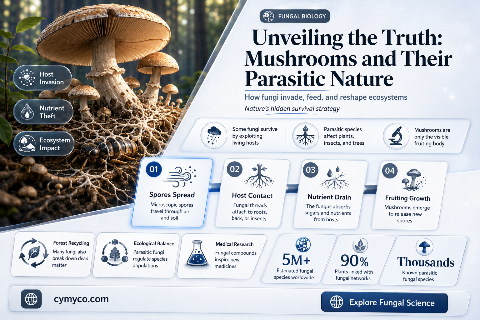 does mushroom a parasite