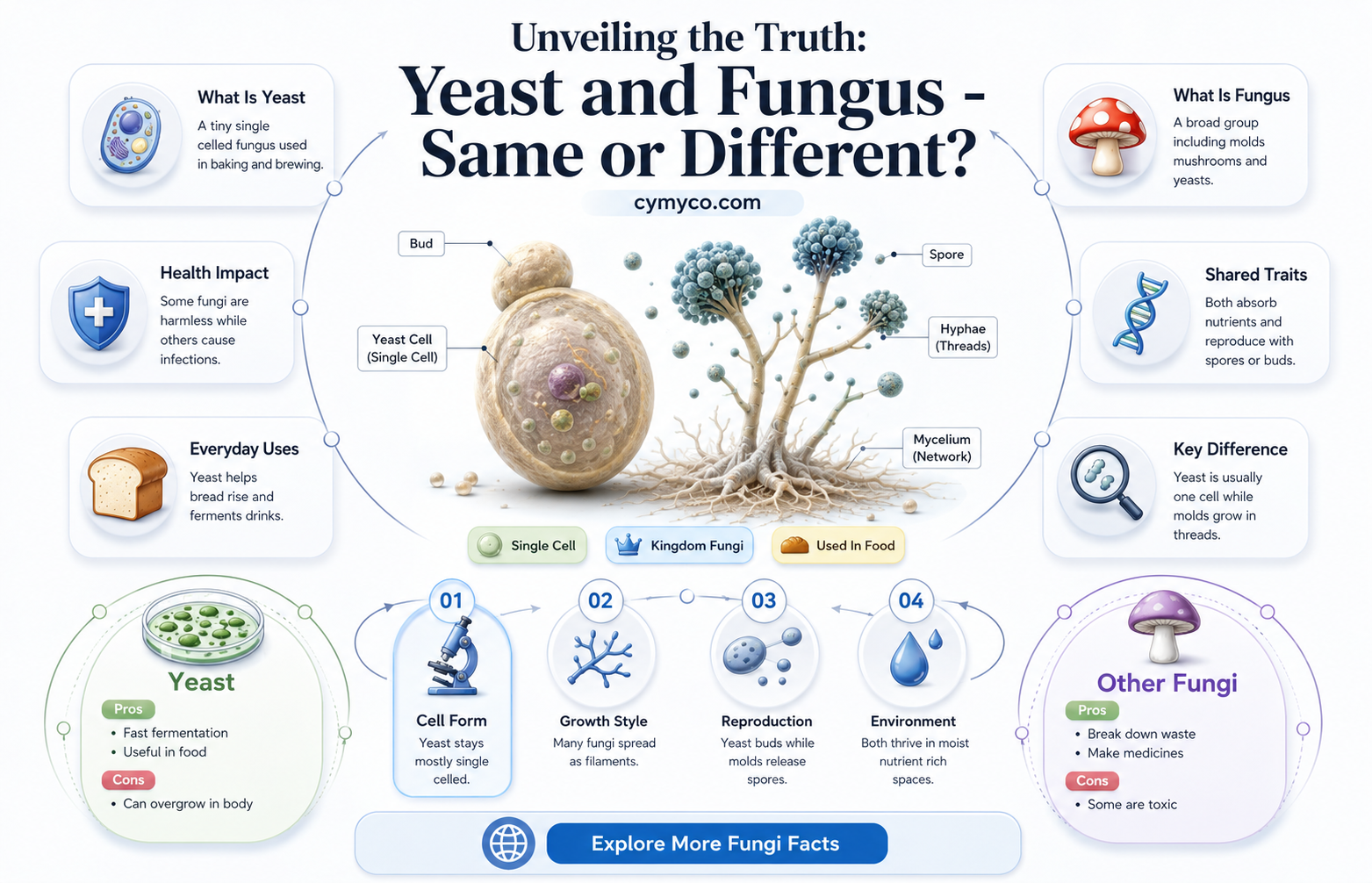 are yeast and fungus the same