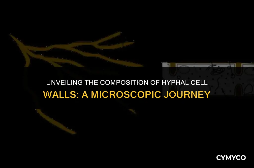 what are the cell walls of hyphae composed of