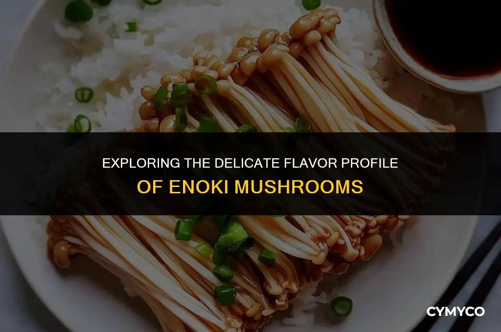 what does enoki taste like