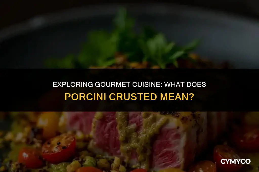 what does porcini crusted mean