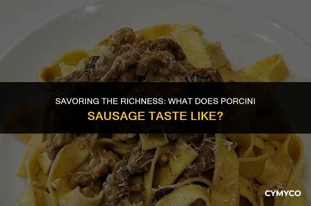what does porcini sausage taste