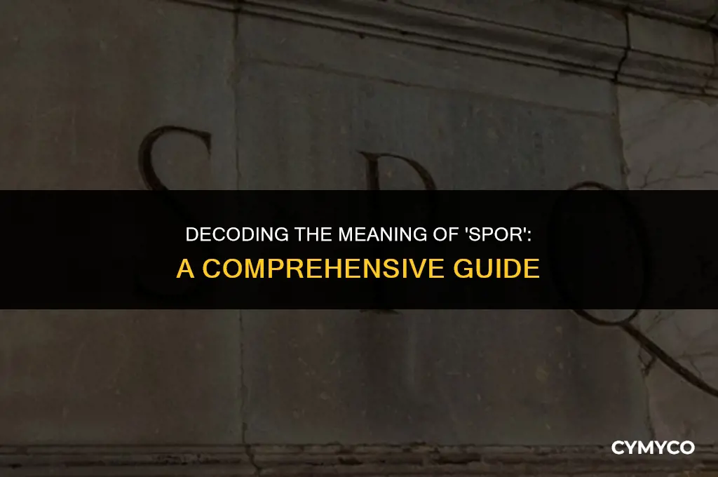 what does spor mean