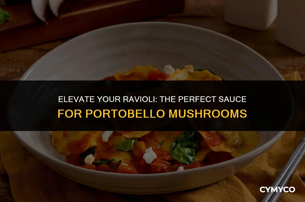 what is a good sauce with portobello mushroom ravioli