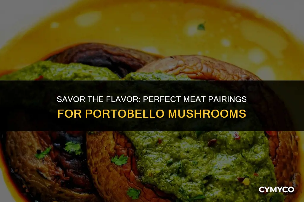 what meat goes with portobello mushrooms