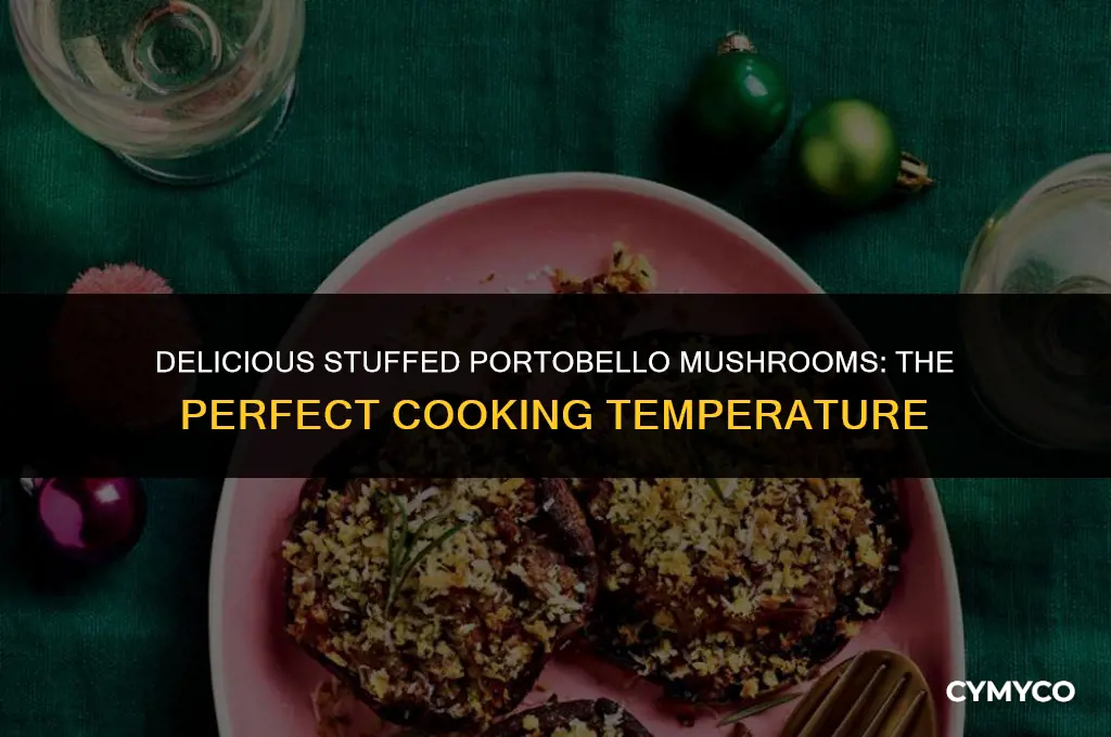 what temperature do you cook stuffed portobello mushrooms