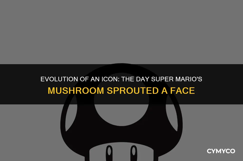 when did super mario mushroom get a face