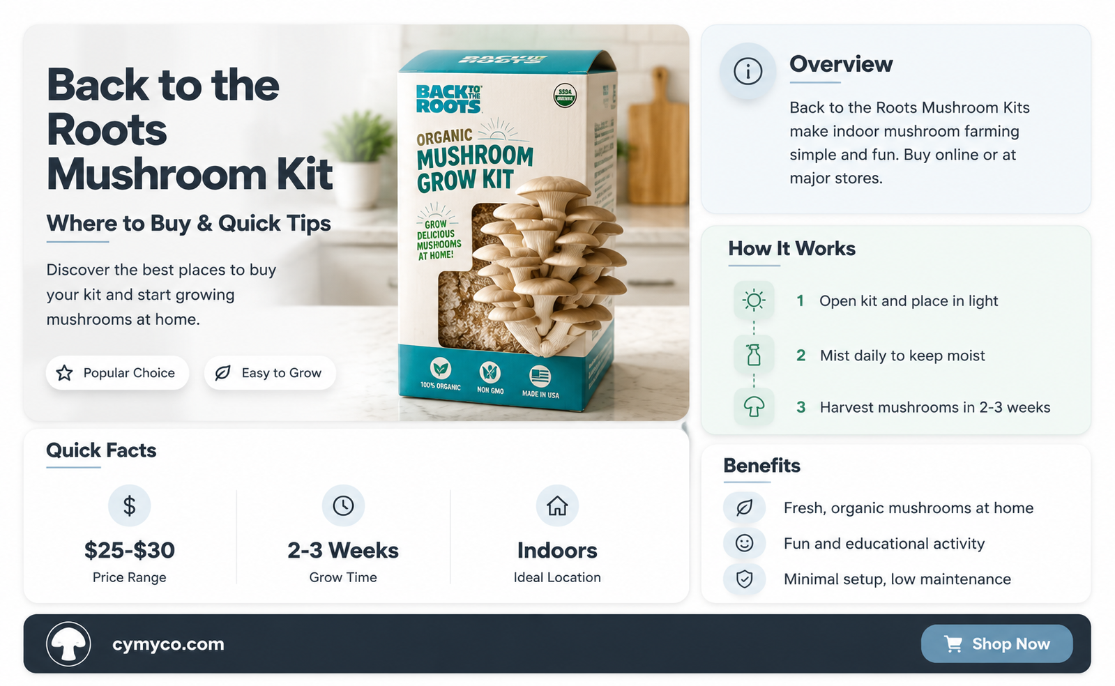 where to buy back to the roots mushroom kit