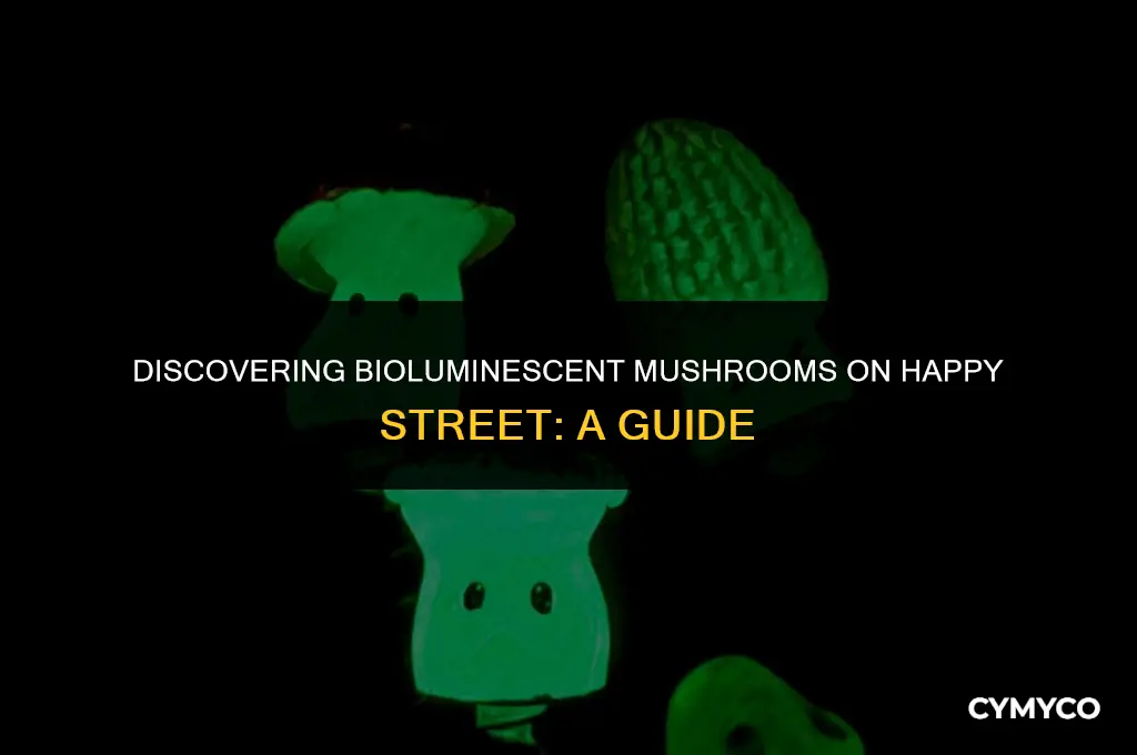 where to find glowing mushrooms in happy street