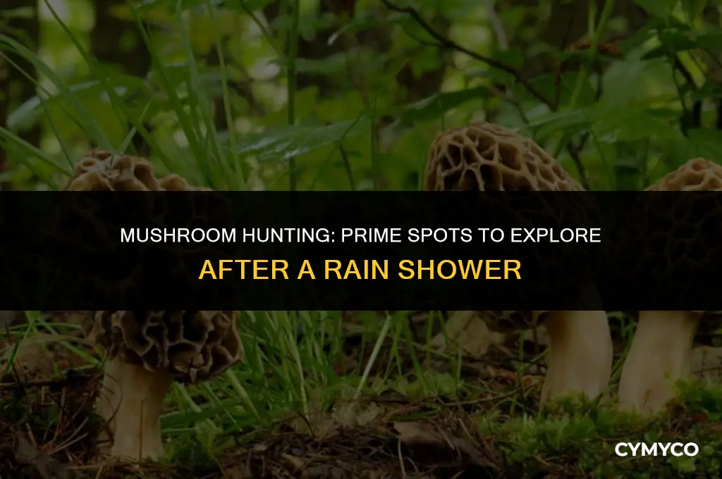 where to find mushrooms after rain