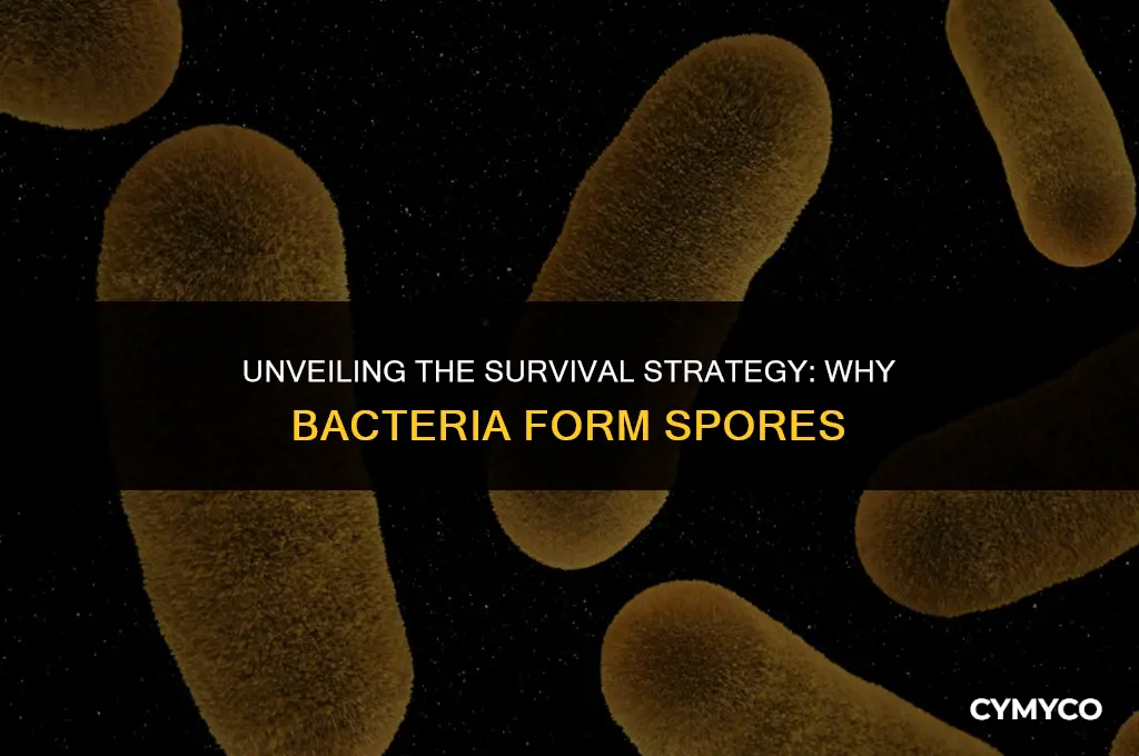 why do bacteria form spores