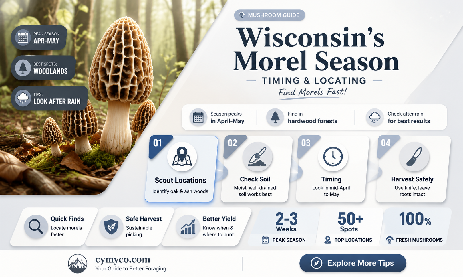 when do morels grow in wisconsin
